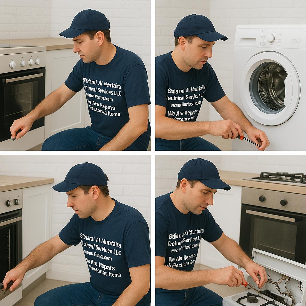 Dubai appliance repair technician fixing a fridge