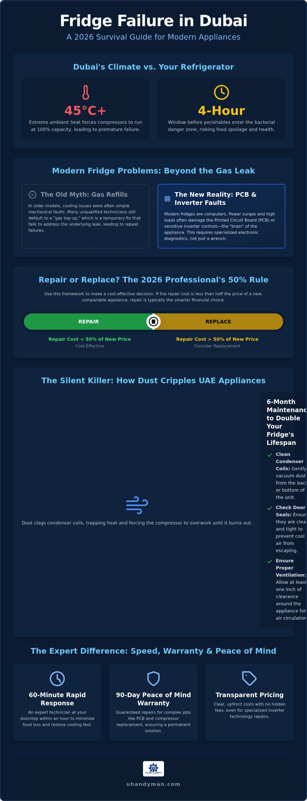 Expert Refrigerator Repair in Dubai: 2026 Fast Fix Guide